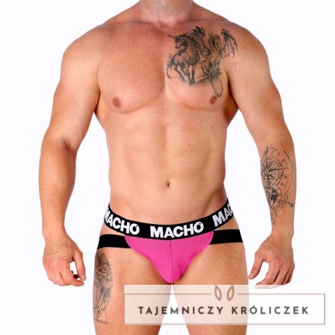MACHO MX28FR Jockstrap XL rożowy neonowy - elastyczna bielizna sportowa MACHO UNDERWEAR