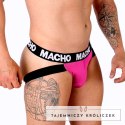 MACHO MX28FR Jockstrap Neonowy Rożowy M - Anatomiczny Komfort i Styl MACHO UNDERWEAR