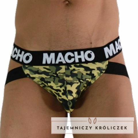MACHO MX28MV Jockstrap Military Green S - anatomiczny, oddychający MACHO UNDERWEAR