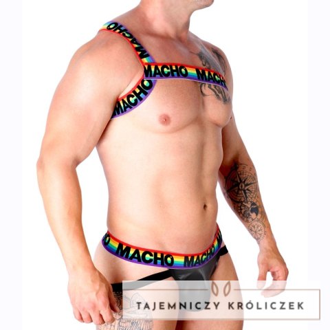 MACHO Rzymska szelka Pride L/XL - elastyczna uprząż, unisex MACHO UNDERWEAR