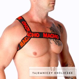 MACHO Szelki Rzymskie Czerwone L/XL - Elastyczna Uprząż Unisex MACHO UNDERWEAR