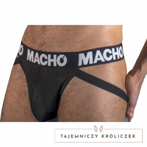Macho MX25NN Jockstrap Czarny L - Elastyczny, Połprzezroczysty MACHO UNDERWEAR
