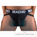 Macho MX25NN Jockstrap Czarny S - elastyczna połprzezroczysta bielizna MACHO UNDERWEAR