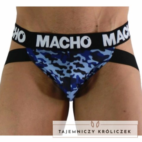 Macho MX28MA Jockstrap Military Blue XL - Anatomiczny Komfort i Wsparcie MACHO UNDERWEAR