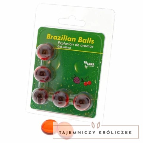 Taloka Brazilian Balls 5 szt. Truskawka Wiśnia - żel aromatyczny TALOKA