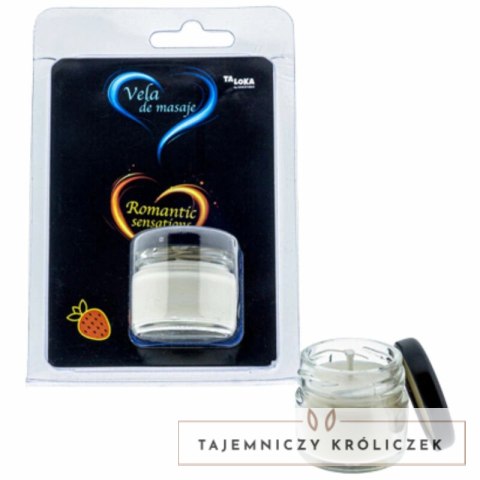 Taloka Świeca do masażu truskawkowa 30 ml z olejem kokosowym TALOKA