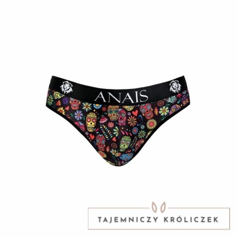 ANAIS MEN MEKSYK Slip XL z motywem kwiatow i czaszek, elastyczny pas ANAIS MEN