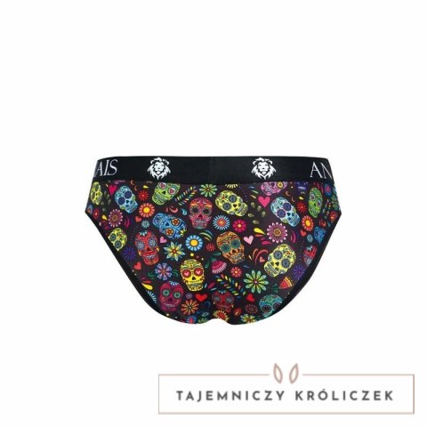 ANAIS MEN MEKSYK Slip XL z motywem kwiatow i czaszek, elastyczny pas ANAIS MEN
