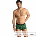 ANAIS MEN Magic Boxer S - Bokserki męskie w zielono-czarną kratę ANAIS MEN
