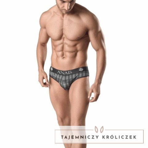 ANAIS Men Aegis Slip L - męskie figi w kratkę, elastyczne, szare ANAIS MEN