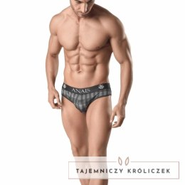 Anais Men Aegis Slip XL - Figi męskie szare z kratą, komfortowy fason ANAIS MEN