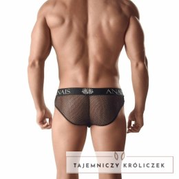 Anais Men Ares Slip XL - Szorty męskie z siateczką i ekoskorą czarne ANAIS MEN
