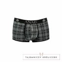 Anais Men Balance Boxer S czarno-szara kratka, mikrofibra ANAIS MEN