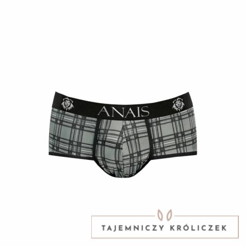 Anais Men Balance Brief XL - Sportowe bokserki z mikrofibry, czarno-szara krata ANAIS MEN