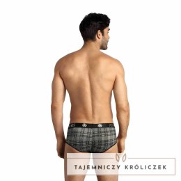Anais Men Balance Brief S czarno-szara mikrofibra sportowy kroj ANAIS MEN