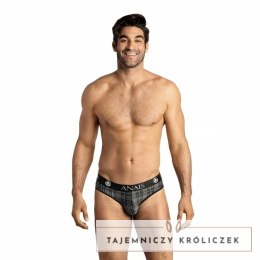 Anais Men Balance Slip S - męskie slipy mikrofibra kratka czarno-szara ANAIS MEN