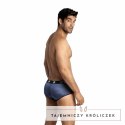 Anais Men Brief XL - Sportowy kroj, czarny z granatowymi paskami ANAIS MEN