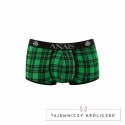 Anais Men Magic Boxer XL, zielono-czarna krata, miękka lycra ANAIS MEN