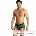 Anais Men Magic Brief L - Męskie bokserki z lycry w kratę zielono-czarną ANAIS MEN