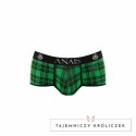 Anais Men Magic Brief L - Męskie bokserki z lycry w kratę zielono-czarną ANAIS MEN