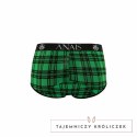 Anais Men Magic Brief XL zielono-czarne szachownica, komfortowa lycra ANAIS MEN