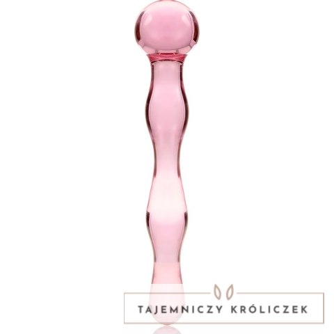 Ibiza Nebula Model 13 Szklany rożowy element intymny 18 cm borokrzemowe szkło NEBULA SERIES BY IBIZA