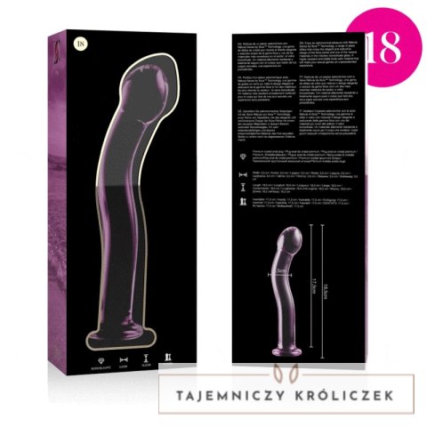 Ibiza Nebula Series Model 18 - szklany element intymny, rożowy, 18.5 cm NEBULA SERIES BY IBIZA