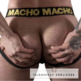 MACHO MX25AC Jock L imitacja skory żołty elastyczny MACHO UNDERWEAR