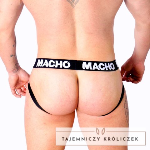 MACHO MX25NC Jock anatomiczny czarna skora XL MACHO UNDERWEAR