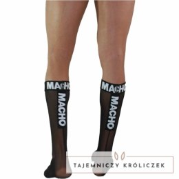 MACHO Skarpetki Połprzezroczyste Czarne One Size Elastyczne MACHO UNDERWEAR