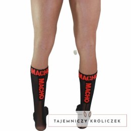 MACHO Skarpetki Połprzezroczyste Czarny/Czerwony Uniwersalny Rozmiar MACHO UNDERWEAR