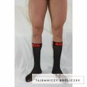 MACHO Skarpetki Połprzezroczyste Czarny/Czerwony Uniwersalny Rozmiar MACHO UNDERWEAR