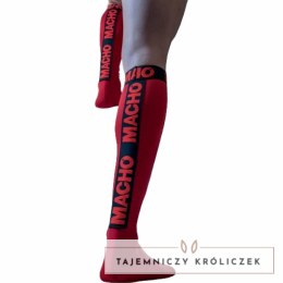 MACHO Skarpetki Połprzezroczyste Czerwone Uniwersalne Elastyczne MACHO UNDERWEAR