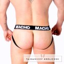 Macho MX25NC Jock czarne - elastyczne szorty ze skory syntetycznej S MACHO UNDERWEAR