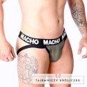 Macho MX27GR Jock anatomiczny szary-beżowy L imitacja skory MACHO UNDERWEAR