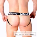 Macho MX27GR Jock anatomiczny szary-beżowy L imitacja skory MACHO UNDERWEAR