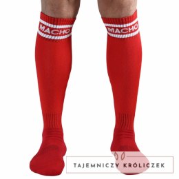 Macho długie skarpety sportowe czerwone uniwersalne 38-43 MACHO UNDERWEAR