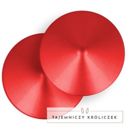 OHMAMA Fetish Osłonki Ozdobne Na Sutki Czerwone Metaliczne Okrągłe OHMAMA