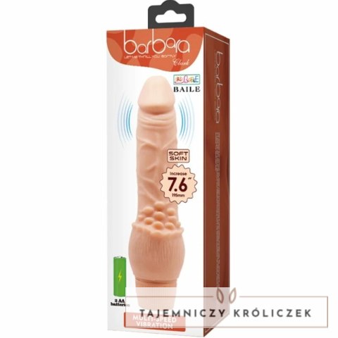 Baile Barbara Model Wibrator z Wibracjami 19,5 cm Mięso BAILE