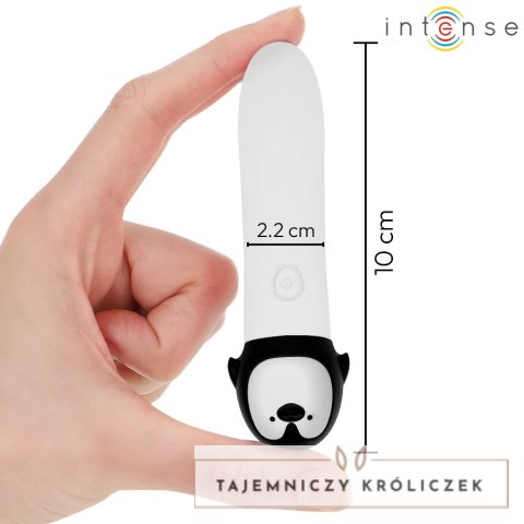 INTENSE RICO - Kompaktowy Wibrujący Model Pingwin USB, 8 Trybow, Biały INTENSE