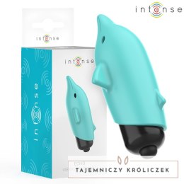 Intense Echo Delfin - Niebieska kulista maszyna intymna, 8x4,7 cm, IPX6 INTENSE