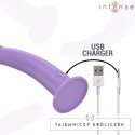 Intense Eddie model wibrujący 17,5 cm fioletowy z pilotem USB INTENSE