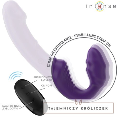 Intense Jill podwojny wibrator 20 cm fioletowy pilot bezprzewodowy INTENSE