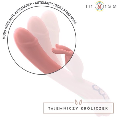Intense Rachel Rabbit model oscylacyjny 5 trybow rożowy silikon 23cm INTENSE
