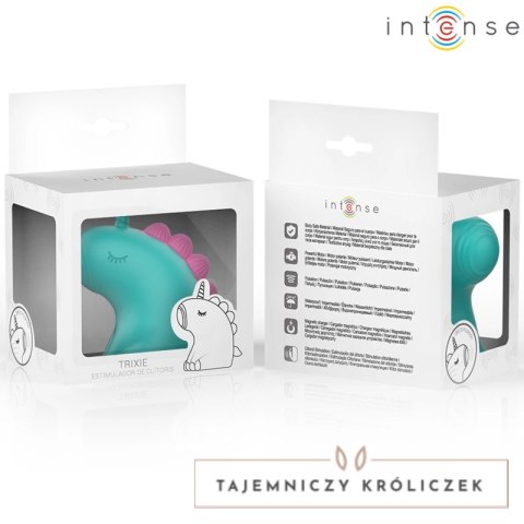 Intense TRIXIE Zielony stymulator punktowy jednorożec silikonowy IPX7 USB INTENSE