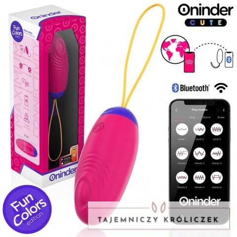 ONINDER CUTE - Intymna Maszyna Wibrująca z Aplikacją, 9 Trybow, Rożne Kolory ONINDER