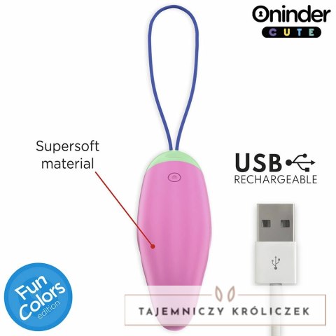 ONINDER CUTE Jajko Wibrujące 360° App IPX7 Silikonowe Kolorowe USB ONINDER