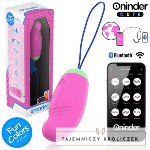 ONINDER CUTE Jajko Wibrujące 360° App IPX7 Silikonowe Kolorowe USB ONINDER