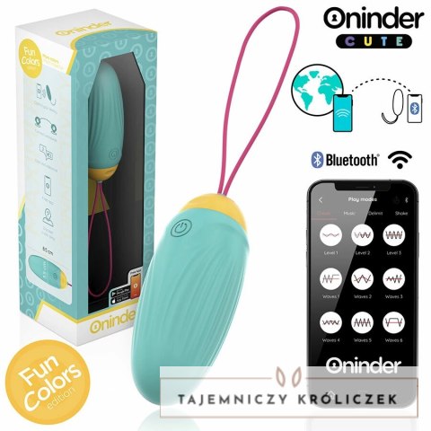 ONINDER CUTE Silikonowe Jajko Wibracyjne Sterowane Aplikacją Bluetooth IPX7 ONINDER