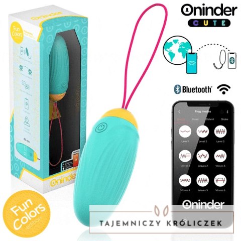 ONINDER CUTE Silikonowe Jajko Wibracyjne Sterowane Aplikacją Bluetooth IPX7 ONINDER